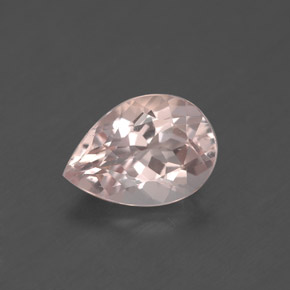 1.86 ct Pink Morganite Gemstone, Morganite Gem in Pear Facet Shape for Sale.