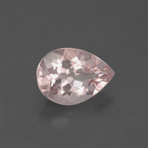 1.86 ct Pink Morganite Stone, Natural Morganite in Pear Facet Shape for Sale