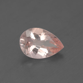 1.54 ct Pink Morganite Stone, Natural Morganite in Pear Facet Shape for Sale