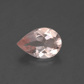 1.58 ct Pink Morganite Gemstone, Morganite Gem in Pear Facet Shape for Sale.