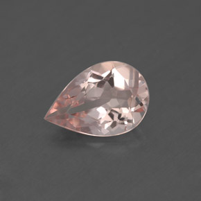 1.41 ct Pink Morganite Gemstone, Morganite Gem in Pear Facet Shape for Sale.