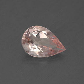 1.41 ct Pink Morganite Stone, Natural Morganite in Pear Facet Shape for Sale