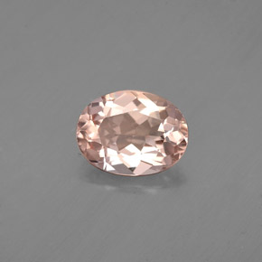 1.15 ct Pink Morganite Gemstone, Morganite Gem in Oval Facet Shape for Sale.