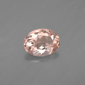 1.15 ct Pink Morganite Stone, Natural Morganite in Oval Facet Shape for Sale