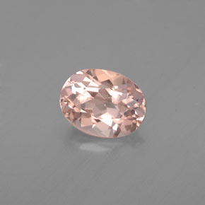 1.23 ct Pink Morganite Gemstone, Morganite Gem in Oval Facet Shape for Sale.