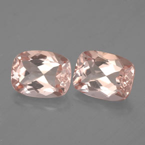 2.71 ct Pink Morganite Stone, Natural Morganite in Cushion-Cut Shape for Sale