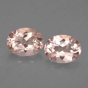 2.33 ct Pink Morganite Gemstone, Morganite Gem in Oval Facet Shape for Sale.