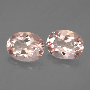2.33 ct Pink Morganite Stone, Natural Morganite in Oval Facet Shape for Sale