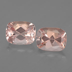 3.23 ct Pink Morganite Gemstone, Morganite Gem in Cushion-Cut Shape for Sale.