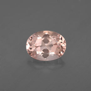 1.35 ct Pink Morganite Gemstone, Morganite Gem in Oval Facet Shape for Sale.