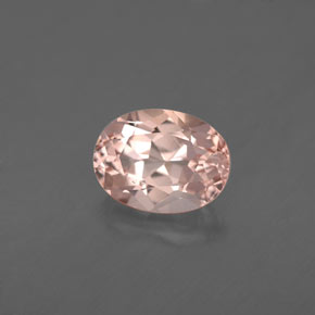 1.35 ct Pink Morganite Stone, Natural Morganite in Oval Facet Shape for Sale