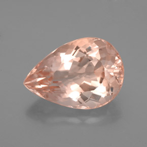 4.93 ct Pink Morganite Gemstone, Morganite Gem in Pear Facet Shape for Sale.