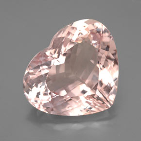 7.33 ct Pink Morganite Gemstone, Morganite Gem in Heart Facet Shape for Sale.