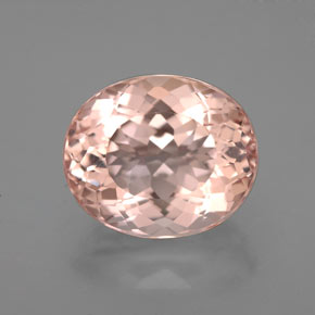 5.42 ct Pink Morganite Gemstone, Morganite Gem in Oval Facet Shape for Sale.