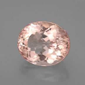 5.42 ct Pink Morganite Stone, Natural Morganite in Oval Facet Shape for Sale