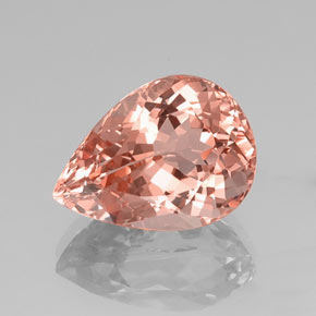 13.03 ct Pink Morganite Gemstone, Morganite Gem in Pear Facet Shape for Sale.