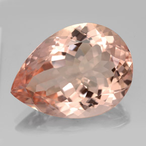 13.95 ct Pink Morganite Gemstone, Morganite Gem in Pear Facet Shape for Sale.