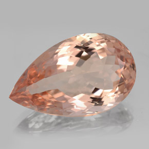 14.87 ct Pink Morganite Gemstone, Morganite Gem in Pear Facet Shape for Sale.