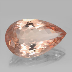14.87 ct Pink Morganite Stone, Natural Morganite in Pear Facet Shape for Sale