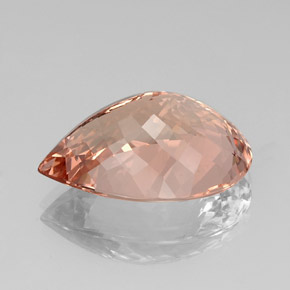 Morganite Gemstone in 22.4 x 15.4 mm Size for Sale, Morganite Stone in Salmon Color