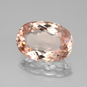 4.47 ct Pink Morganite Stone, Natural Morganite in Oval Facet Shape for Sale