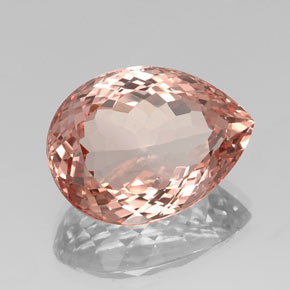 17.78 ct Pink Morganite Stone, Natural Morganite in Pear Facet Shape for Sale