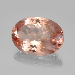 10.92 ct Pink Morganite Stone, Natural Morganite in Oval Facet Shape for Sale