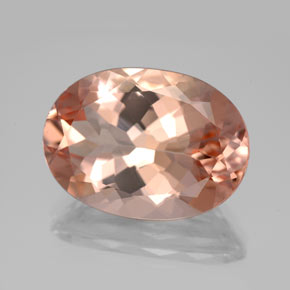 10.55 ct Pink Morganite Stone, Natural Morganite in Oval Facet Shape for Sale