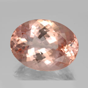 14.36 ct Pink Morganite Stone, Natural Morganite in Oval Facet Shape for Sale
