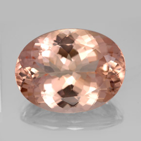 15.68 ct Pink Morganite Gemstone, Morganite Gem in Oval Facet Shape for Sale.