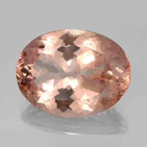 15.68 ct Pink Morganite Stone, Natural Morganite in Oval Facet Shape for Sale