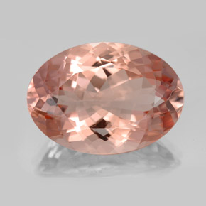 15.30 ct Pink Morganite Gemstone, Morganite Gem in Oval Facet Shape for Sale.
