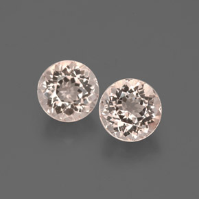 1.46 ct Pink Morganite Gemstone, Morganite Gem in Round Facet Shape for Sale.