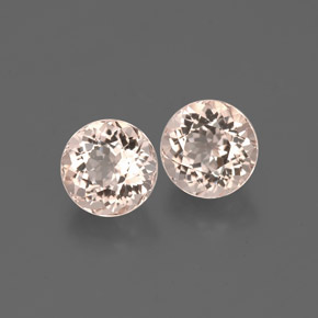 1.46 ct Pink Morganite Stone, Natural Morganite in Round Facet Shape for Sale