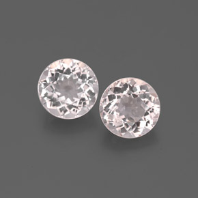 1.29 ct Pink Morganite Gemstone, Morganite Gem in Round Facet Shape for Sale.
