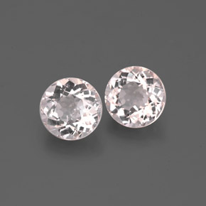 1.29 ct Pink Morganite Stone, Natural Morganite in Round Facet Shape for Sale