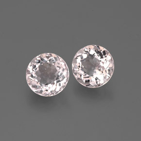1.28 ct Pink Morganite Stone, Natural Morganite in Round Facet Shape for Sale