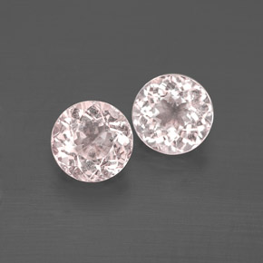 1.20 ct Pink Morganite Gemstone, Morganite Gem in Round Facet Shape for Sale.