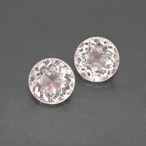 1.30 ct Pink Morganite Gemstone, Morganite Gem in Round Facet Shape for Sale.