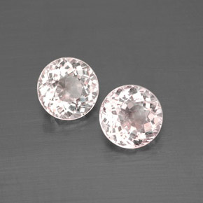 1.30 ct Pink Morganite Stone, Natural Morganite in Round Facet Shape for Sale