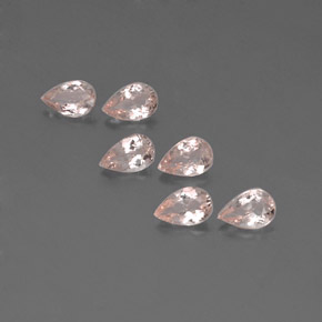 1.89 ct Pink Morganite Gemstone, Morganite Gem in Pear Facet Shape for Sale.