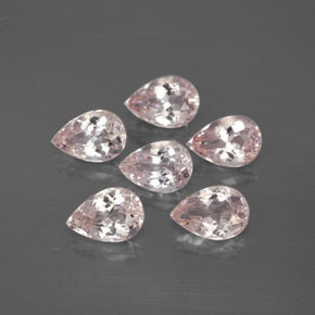2.27 ct Pink Morganite Gemstone, Morganite Gem in Pear Facet Shape for Sale.