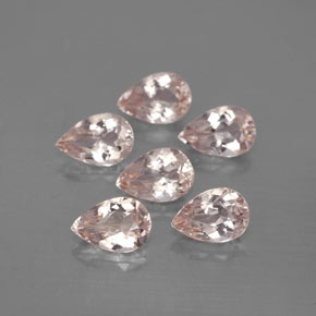2.23 ct Pink Morganite Gemstone, Morganite Gem in Pear Facet Shape for Sale.