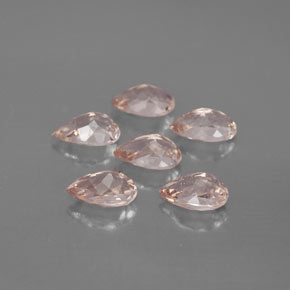 Morganite Gemstone in 6 x 4 mm (calibrated) Size for Sale, Morganite Stone in Salmon Pink Color