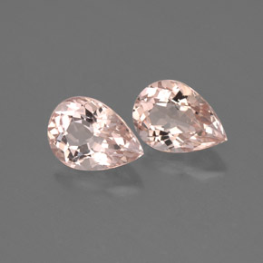 1.42 ct Pink Morganite Stone, Natural Morganite in Pear Facet Shape for Sale