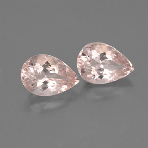 1.48 ct Pink Morganite Stone, Natural Morganite in Pear Facet Shape for Sale