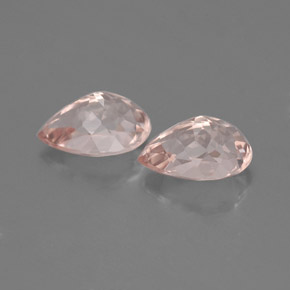 Morganite Gemstone in 7 x 5 mm (calibrated) Size for Sale, Morganite Stone in Salmon Pink Color