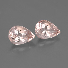 1.39 ct Pink Morganite Stone, Natural Morganite in Pear Facet Shape for Sale