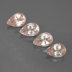 1.64 ct Pink Morganite Gemstone, Morganite Gem in Pear Facet Shape for Sale.