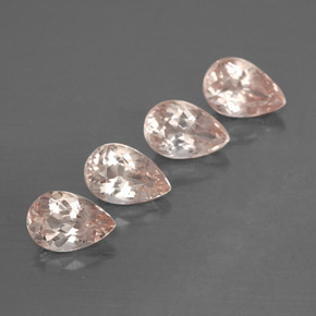 1.64 ct Pink Morganite Stone, Natural Morganite in Pear Facet Shape for Sale